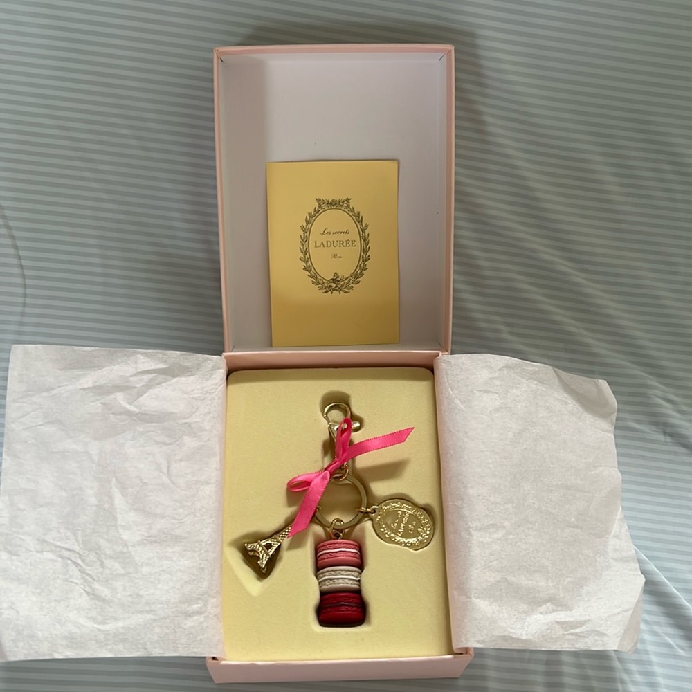 LADUREE MACARON EFFIEL TOWER KEYCHAIN CHARM